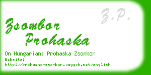 zsombor prohaska business card